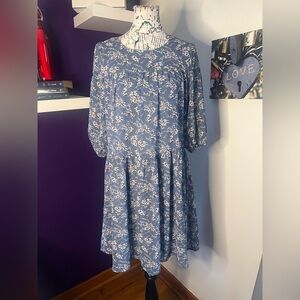 Mikarose Cute Blue Long Sleeve Dress